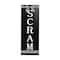 30" Halloween “Scram" Metal Porch Sign